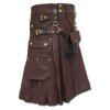 Celtic Leather Kilt with Leather Sporran
