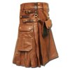 Celtic Leather Kilt with Leather Sporran