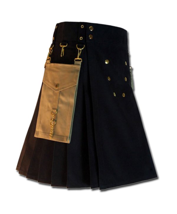 Contrast Pocket Kilt for Royal Men