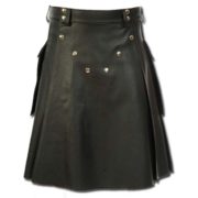 Deluxe Leather Kilt with Stylish Pockets-1