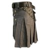Denim and Leather Kilt