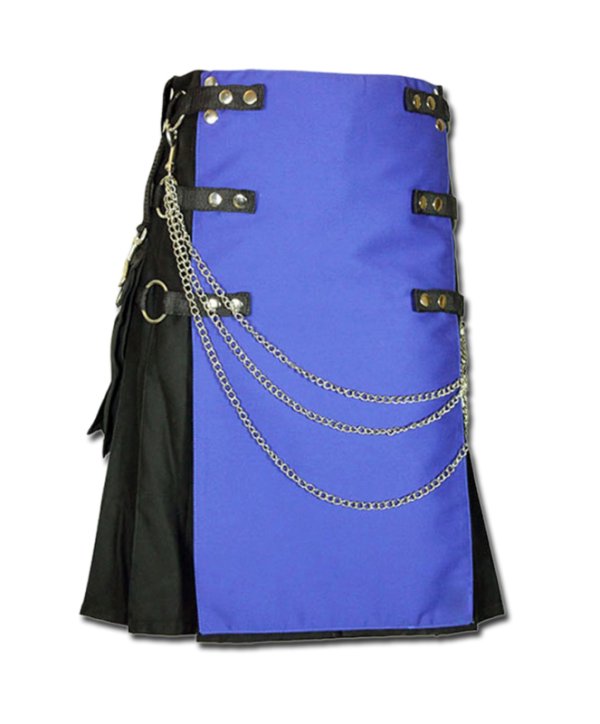 Fashion Kilt with Multi Color Apron/Pockets