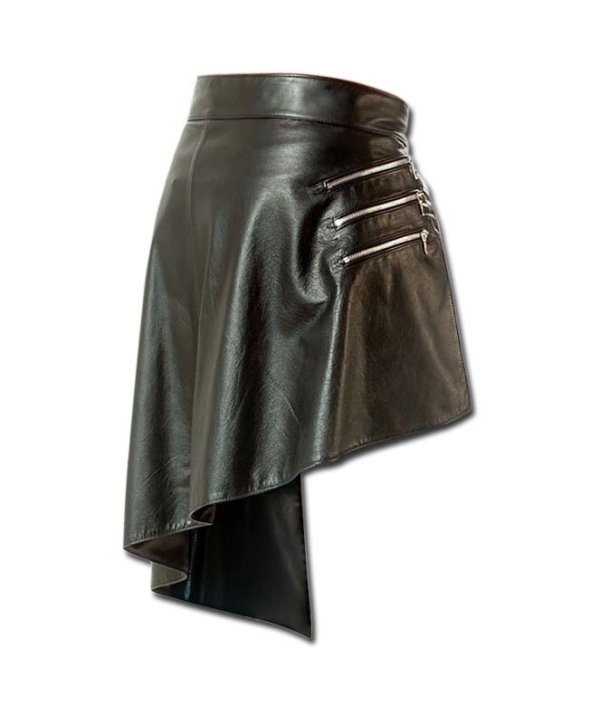 Steampunk Leather Kilt with Zipped Pockets