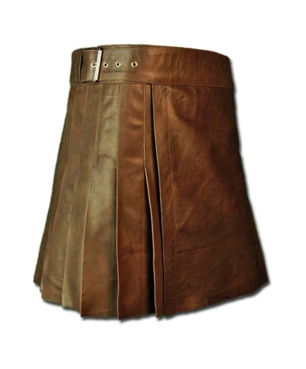 Wrap Around Leather Mini Kilt