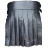 Black Mini Leather Gladiator Kilt with Studs - Image 2
