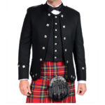 Black Sherrifmuir Jacket And Waistcoat-1