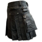 black leather kilt