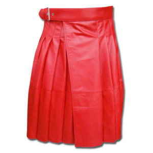 Leather Kilt in RED