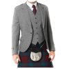 Light Grey Tweed Argyle Jacket And 5 Button Vest
