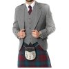 Light Grey Tweed Argyle Jacket And 5 Button Vest
