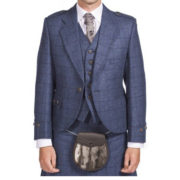 Luxury Argyle Tweed Kilt Jacket & 5 Button Waistcoat-1