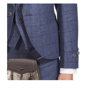 Luxury Argyle Tweed Kilt Jacket & 5 Button Waistcoat
