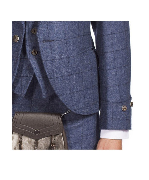 Luxury Argyle Tweed Kilt Jacket & 5 Button Waistcoat-2