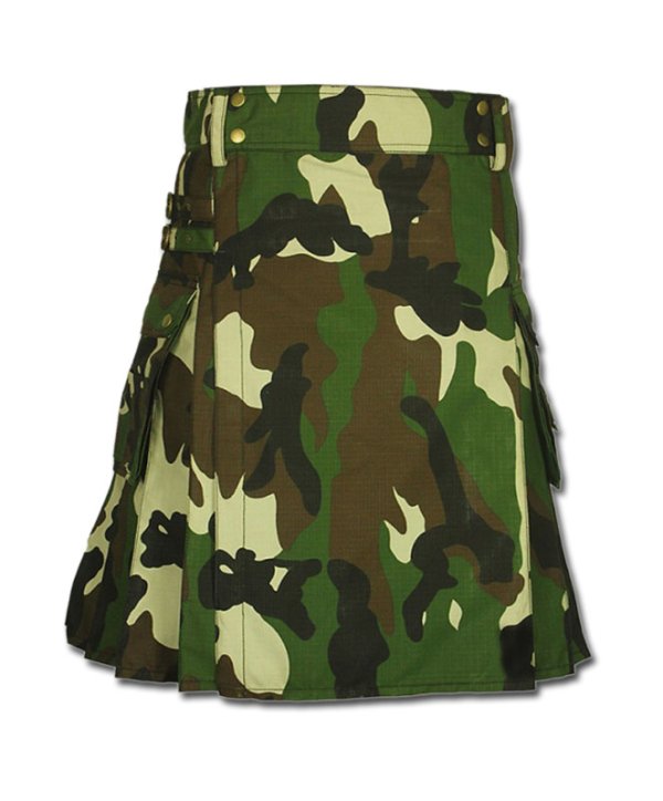 Woodland Camouflage Army Kilt