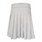 short-mini-white-leather-kilt-back