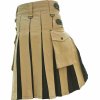 Versatile Beige Black Hybrid Kilt - Image 3