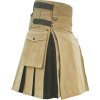 Versatile Beige Black Hybrid Kilt - Image 4