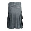 Grey Utility Kilt with Flap Pockets - Image 2