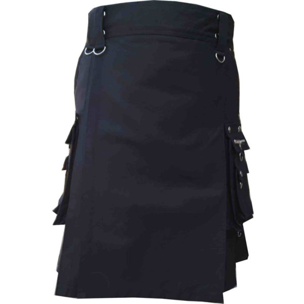 scottish-deluxe-utility-sports-traditional-black-kilt-front-1