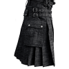 Black Denim Kilt with Cargo Pockets - Image 2