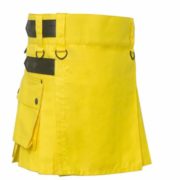 Yellow-Utility-Kilt-with-Leather-Straps