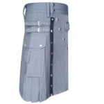 New Men Stylish Gray Utility kilt