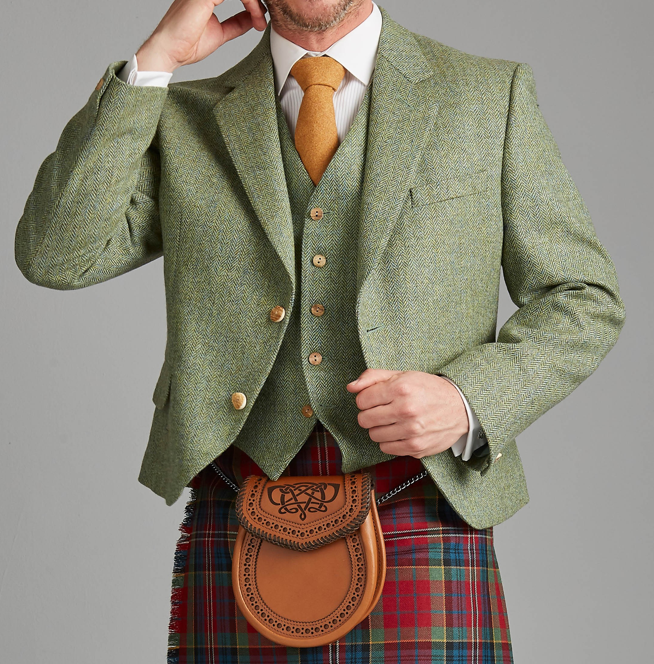 green tweed kilt