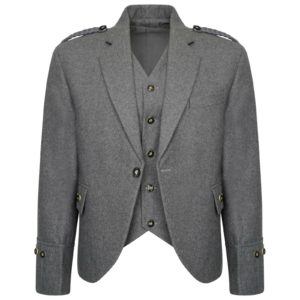 100% Wool Scottish Crail Highland Argyle Kilt Jacket and Waistcoat