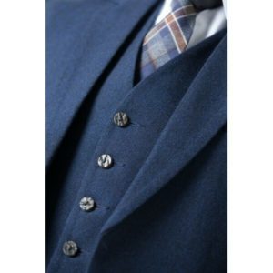 Men's Blue Tweed Scottish Kilt Jacket with Waistcoat