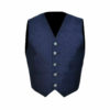 New Scottish Blue Wool Argyle Kilt Jacket With Waistcoat Vest