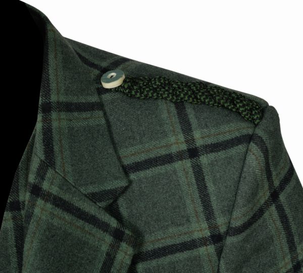 Traditional-Style-Lovat-Green-Tweed-Argyle-Kilt-Jacket-With-5-Button-Vest…..5