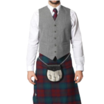 Light Grey Tweed 5 Button Vest