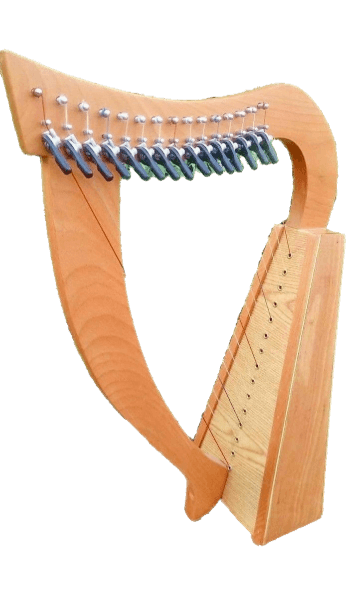 15 String Baby Harp Small Harp Mini Harp Lever Harp with Free Bag and String Set
