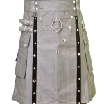 Buy Stylish Gothic Grey Belted Fashion Kilt For Sale