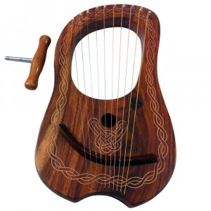 Rosewood Lyre Harp 10 Strings
