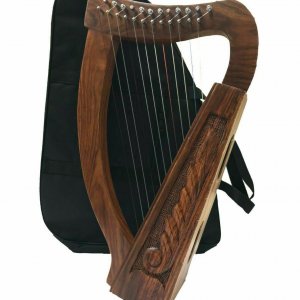 Irish Harp 12 Strings, Sheesham Wood + Free Carry Bag & Tunning key