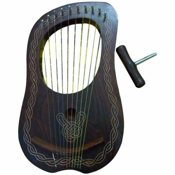 Strings/Lyre Harp Engraved Carying Case