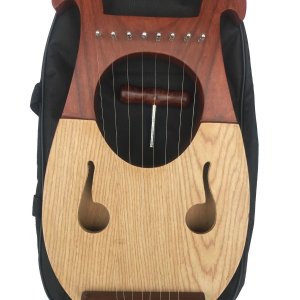 Lyra Harp Sheesham Wood 8 Metal Strings with Free Case & Tuning Key