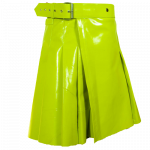 2020 New leather Lime Green utility kilts women Scottish kilt