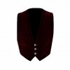 Scottish Burgundy Velvet Prince Charlie Kilt Jacket With Waistcoat