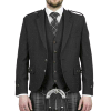 ScoScottish Tweed Crail Argyle Kilt Jacket With Vest - Gray 100% Tweed Wool