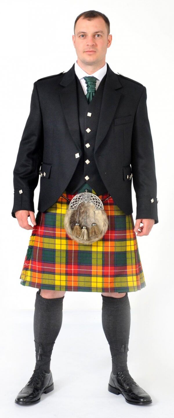 Scottish 8 Yard Buchanan Tartan Kilt Outfit