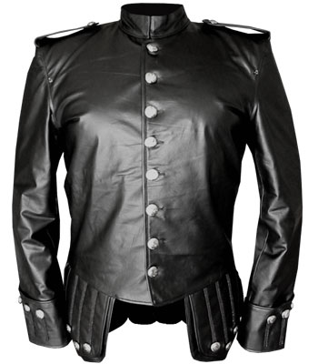 100 % Genuine Black Leather Doublet Jacket