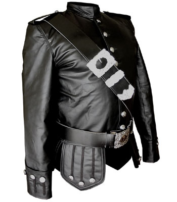 100 % Genuine Black Leather Doublet Jacket