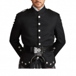 Black Kenmore Doublet Evening Jacket