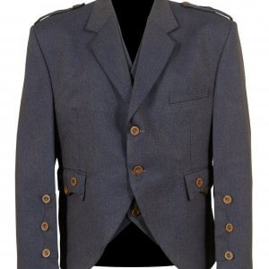Light Purple Scottish Tweed Argyle Kilt Jacket With 5 Button Vest