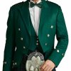 Prince Charlie Green Kilt Jacket Scottish Highland Custom Doublet Piper Jackets