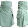 Men’s Modern Khaki Green tactical Utility Kilts