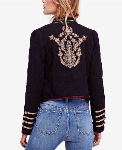 People Lauren Band Jacket Military Embroidered Gold
