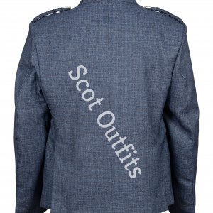 Men Gray Wool Argyle Jacket and with Five Button Waistcoat
